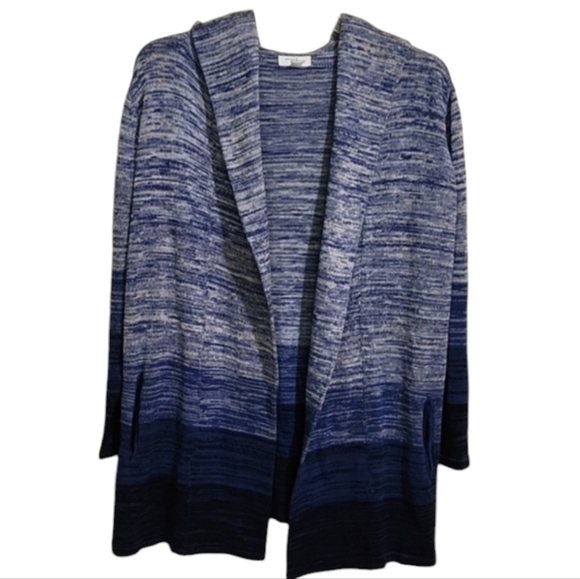 Great Northwest Clothing Company Sweaters - Great Northwest Indigo cotton blend long open front cardigan women's medium